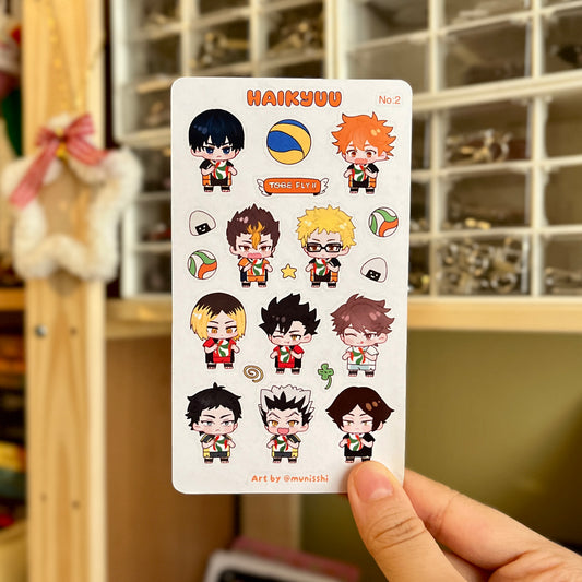 Haikyuu Chibi Sticker Sayfası