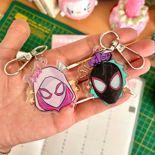 Spiderman Miles & Gwen - Charm Anahtalıklar
